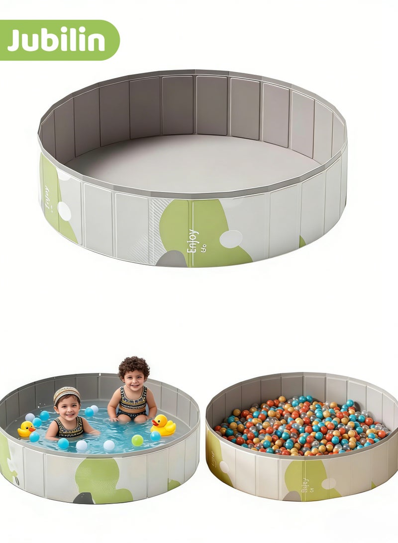 Jubilin Foldable Ball Pit Pool Kids Sand and Water Table Portable Sandbox Swimming Pool Indoor Outdoor Play Activity Center 47 Inches,Grey - Image 1